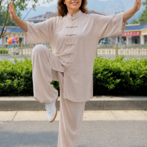Uniforme tai chi y chi kung algodón beige corto